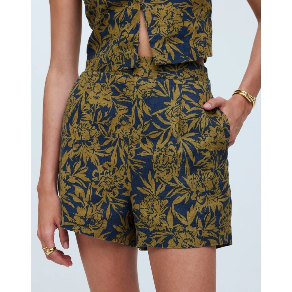 Madewell Floral Linen Shorts